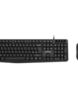 Клавиатура CANYON USB standard KB water resistant BG layout bundle with optical 3D wired mice 1000DPI