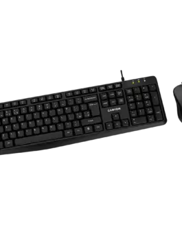 Alternative view of Клавиатура CANYON USB standard KB, water resistant BG layout bundle with optical 3D wired mice 1000DPI black