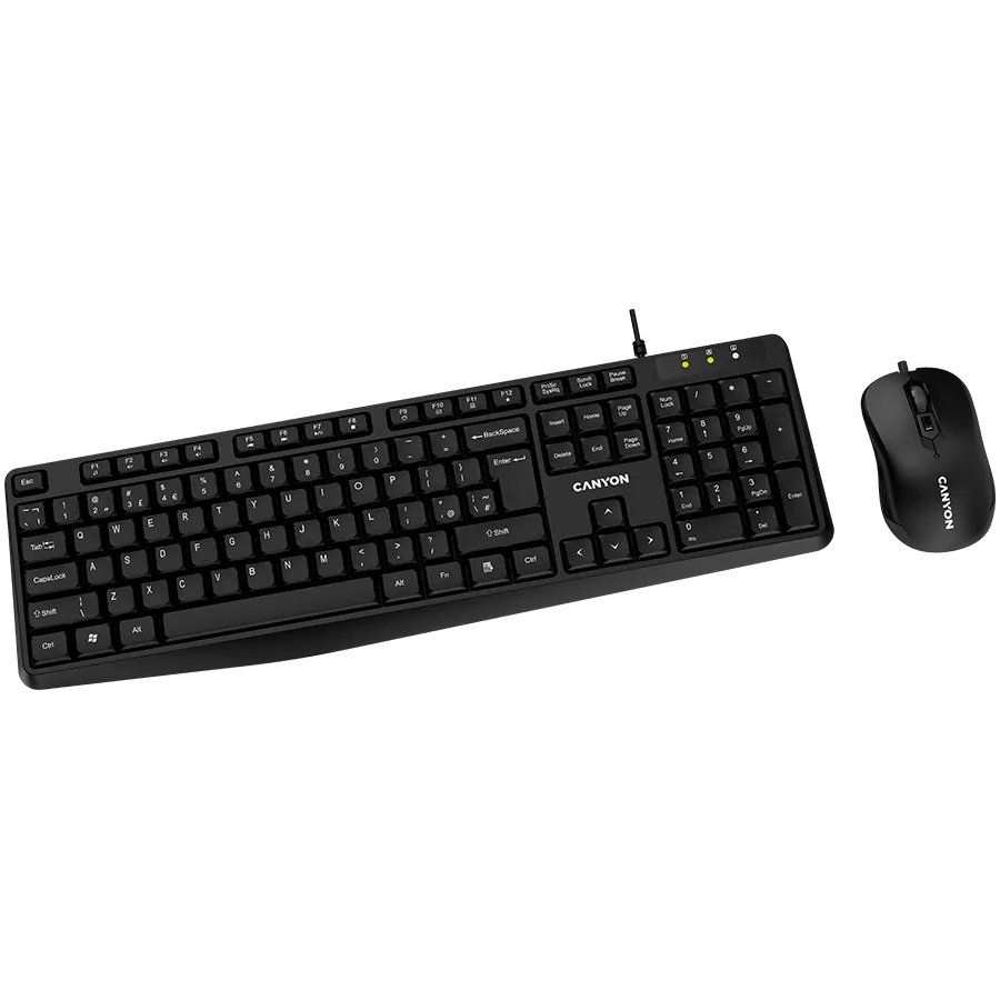 Клавиатура CANYON USB standard KB, water resistant BG layout bundle with optical 3D wired mice 1000DPI black - Image 26