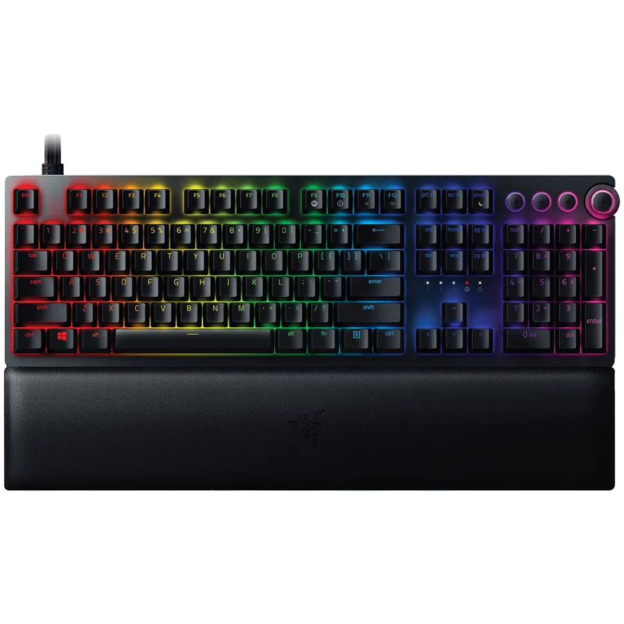Геймърска клавиатура Razer Huntsman V2 Analog (Analog Switch) Optical Gaming Keyboard US Layout Doubleshot PBT Keycaps S