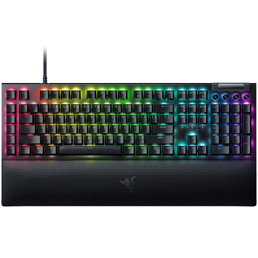Геймърска клавиатура Razer BlackWidow V4 Pro Mechanical Gaming Keyboard US Layout Green Switch Razer Chroma™ RGB Command