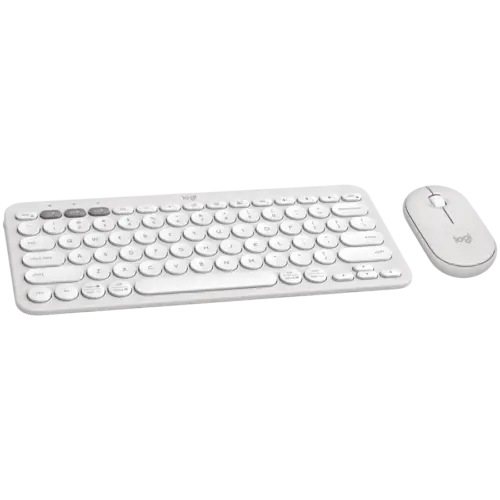 Клавиатура LOGITECH Pebble 2 Bluetooth Keyboard Combo - TONAL WHITE - US INTL