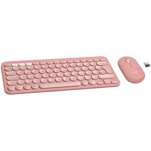 Клавиатура LOGITECH Pebble 2 Bluetooth Keyboard Combo - TONAL ROSE - US INTL
