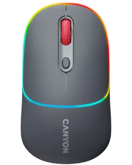 Безжична мишка CANYON mouse MW-22 2in1 BT/ Wireless Dark Grey