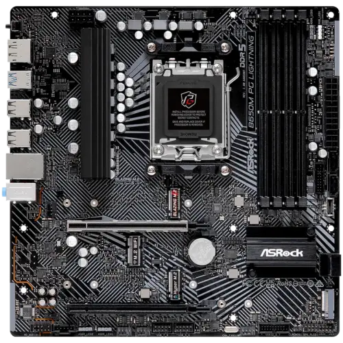 Alternative view of Дънна платка ASROCK B650M PG Lightning mATX AM5 DDR5