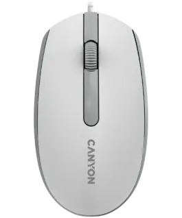 Мишка за компютър CANYON mouse M-10 Wired White Grey