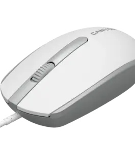 Alternative view of Мишка за компютър CANYON mouse M-10 Wired White Grey