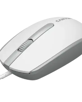 Alternative view of Мишка за компютър CANYON mouse M-10 Wired White Grey