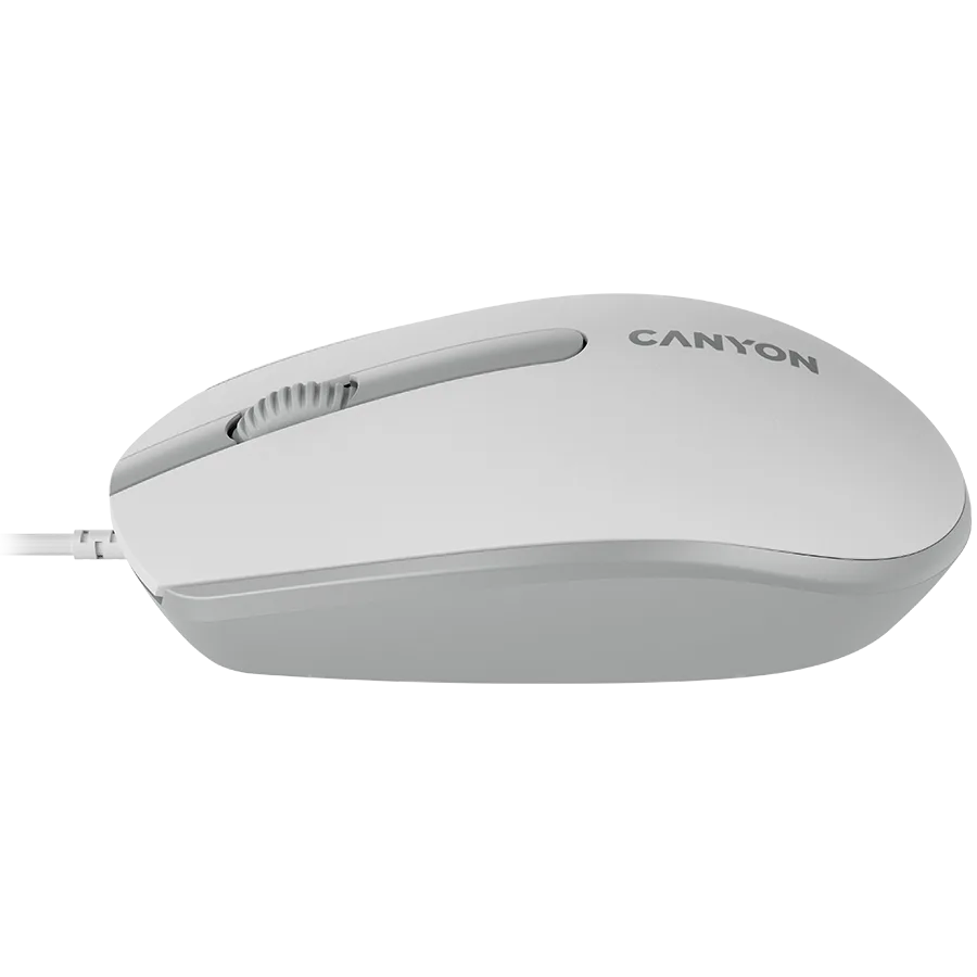Мишка за компютър CANYON mouse M-10 Wired White Grey - Image 35
