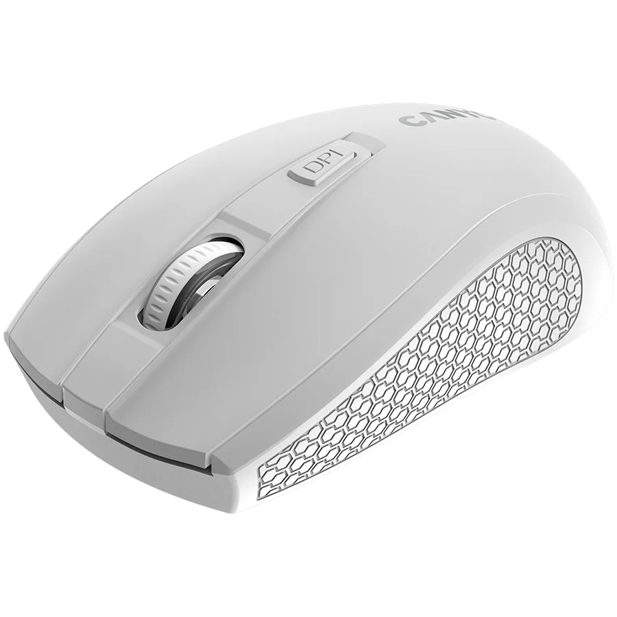 Безжична мишка CANYON MW-7, 2.4Ghz wireless mouse, 6 buttons, DPI 800/1200/1600, with 1 AA battery ,size 110*60*37mm,58g,white - Image 47
