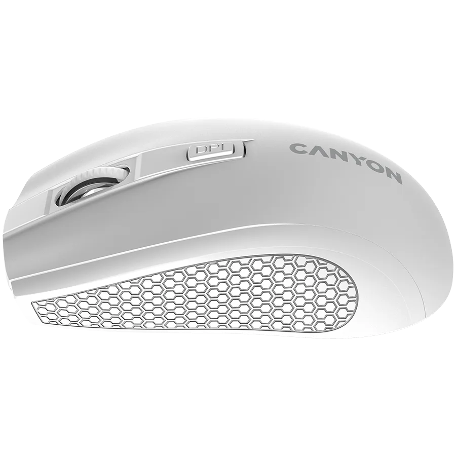 Безжична мишка CANYON MW-7, 2.4Ghz wireless mouse, 6 buttons, DPI 800/1200/1600, with 1 AA battery ,size 110*60*37mm,58g,white - Image 39