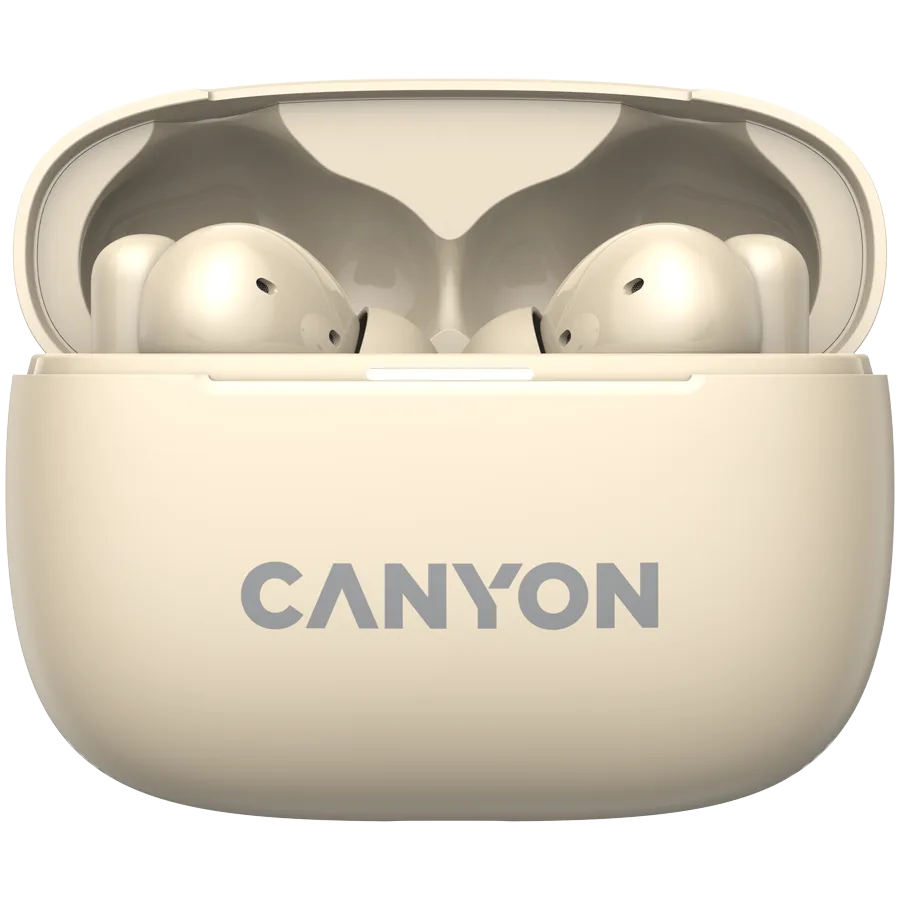 Bluetooth слушалки CANYON headset OnGo TWS-10 ANC+ENC Beige - Image 12