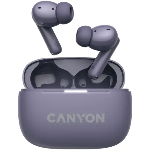 Bluetooth слушалки CANYON headset OnGo TWS-10 ANC+ENC Purple
