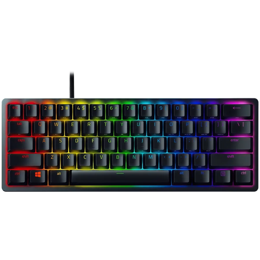 Геймърска клавиатура Razer Huntsman Mini - Clicky Optical (Purple Switch) - US - Black Gaming Keyboard Razer™ Optical Sw