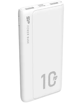 Alternative view of Външна батерия Silicon Power QP15 10.000mAh PowerBank > 500 charging cycles 2x USB A Out, 1x Micro USB in + 1x USB C In/out, Li-Polymer, 10000mAh, Fast Charge, White