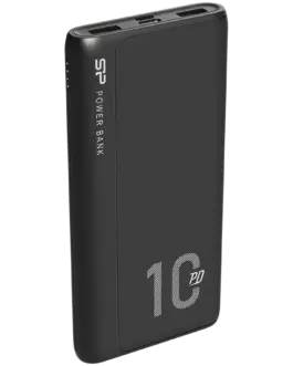 Alternative view of Външна батерия Silicon Power QP15 10.000mAh PowerBank > 500 charging cycles 2x USB A Out, 1x Micro USB in + 1x USB C In/out, Li-Polymer, 10000mAh, Fast Charge, Black