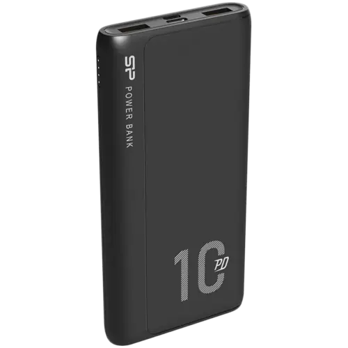 Alternative view of Външна батерия Silicon Power QP15 10.000mAh PowerBank > 500 charging cycles 2x USB A Out, 1x Micro USB in + 1x USB C In/out, Li-Polymer, 10000mAh, Fast Charge, Black