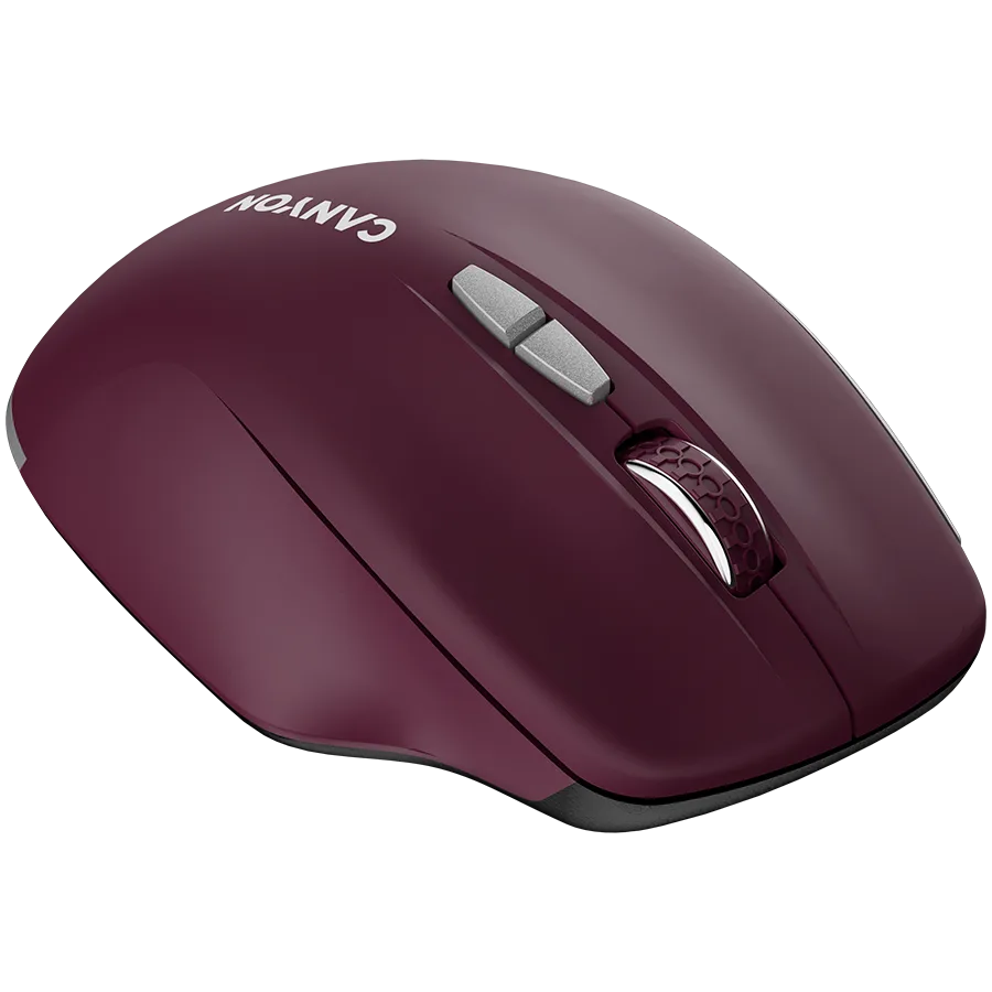 Безжична мишка CANYON mouse MW-21 BlueLED 7buttons Wireless Burgundy Red - Image 20