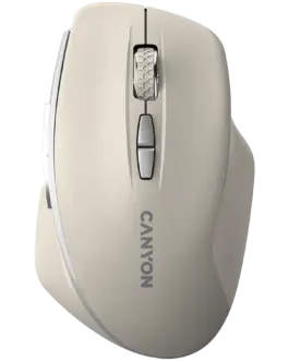 Безжична мишка CANYON mouse MW-21 BlueLED 7buttons Wireless Cosmic Latte