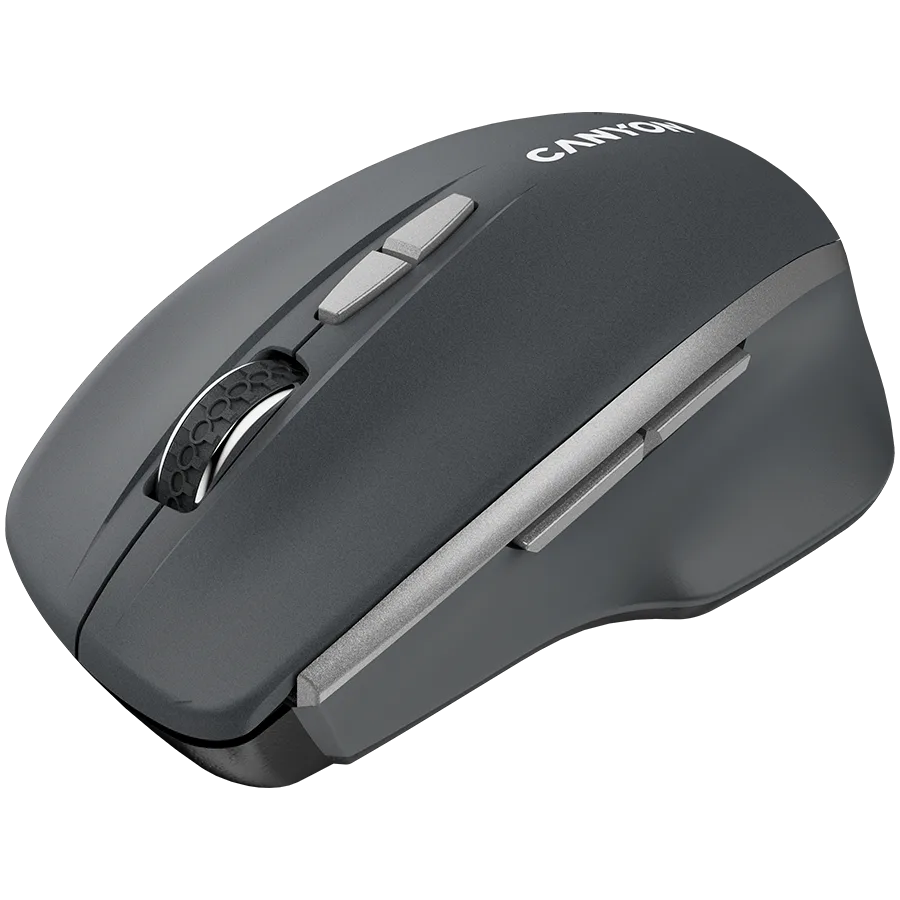 Безжична мишка CANYON MW-21, 2.4 GHz Wireless mouse,with 7 buttons, DPI 800/1200/1600, Battery:AAA*2pcs,Dark gray72*117*41mm 0.075kg - Image 38