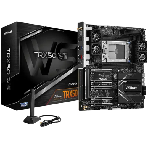 Дънна платка ASRock MB TRX50 WS sTR5 AMD TRX50 SATA 6Gb/s DDR5 EATX