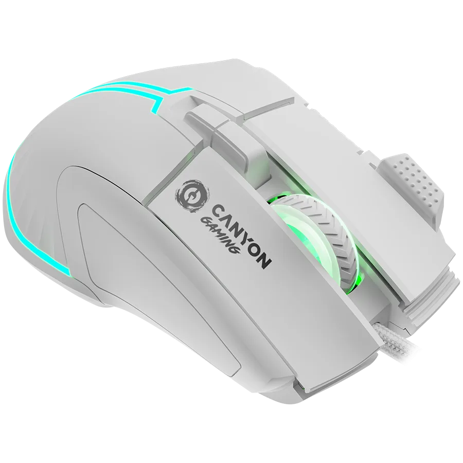 Геймърска мишка CANYON mouse Fortnax GM-636 RGB 9buttons Wired White - Image 16