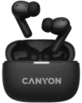 Bluetooth слушалки CANYON headset OnGo TWS-10 ANC+ENC Black