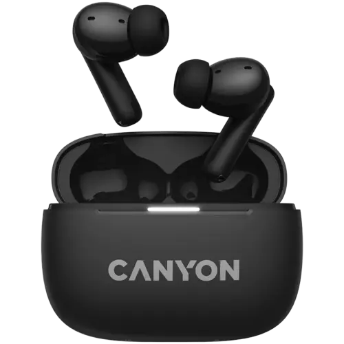 Bluetooth слушалки CANYON headset OnGo TWS-10 ANC+ENC Black