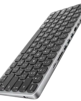 USB хъб AXAGON HMC-KB keyboard USB-C 5Gbps with HUB microSD/SD 3x USB-A HDMI 4K/60Hz PD 100W Audio US