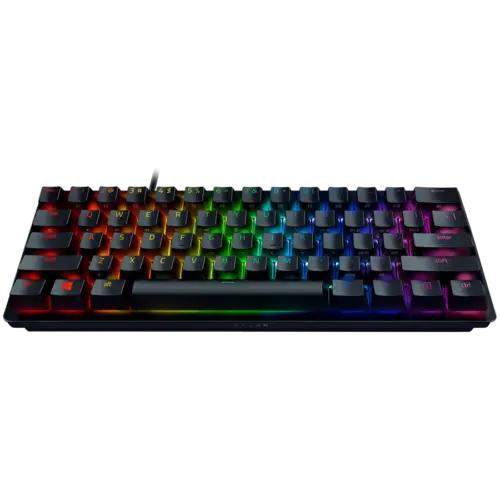 Alternative view of Геймърска клавиатура Huntsman V3 Pro Mini - US Layout, Gaming Keyboard, Analog Optical Switch Gen-2, 60% size, Razer Chroma™ RGB, Detachable Type C Cable, Doubleshot PBT Keycaps, 5052 Brushed Aluminum Alloy Top Case, Rapid Trigger Mode, Analog Input