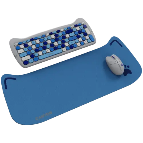 Alternative view of Клавиатура CANYON HSET-W6 EN Keyboard+Mouse Kitty Edition AAA+АА Wireless Blue