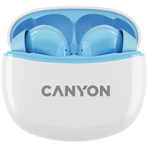 Bluetooth слушалки CANYON headset TWS-5 Blue