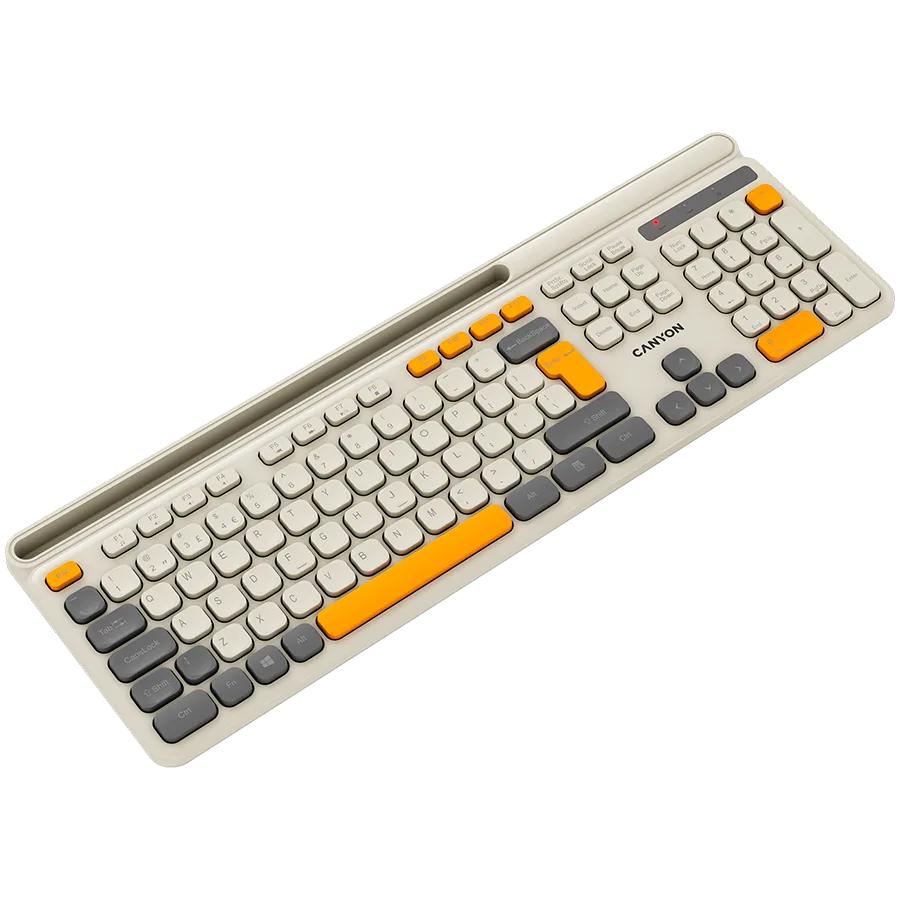 Клавиатура CANYON keyboard HKB-W03 EN AAA Wireless Beige - Image 24