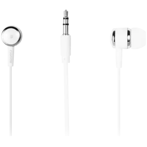 Alternative view of Слушалки CANYON Stereo earphones with microphone, White