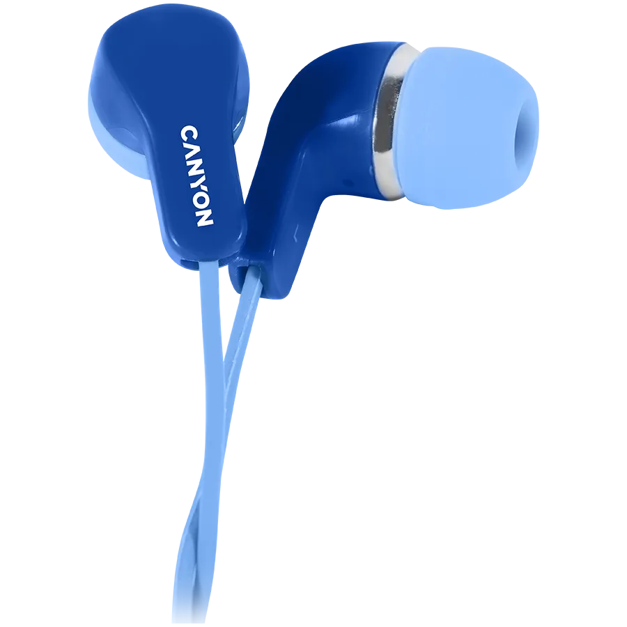 Слушалки CANYON Stereo Earphones with inline microphone Blue