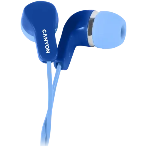 Слушалки CANYON Stereo Earphones with inline microphone Blue