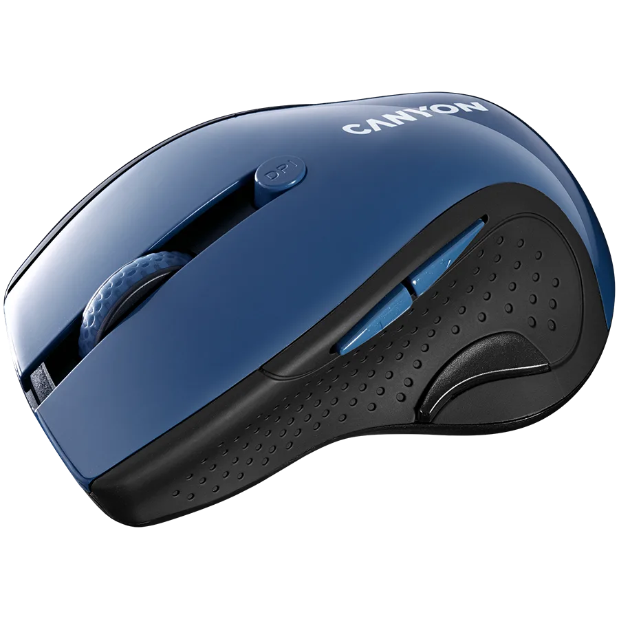 Безжична мишка CANYON 2.4Ghz wireless mouse, optical tracking - blue LED, 6 buttons, DPI 1000/1200/1600, Blue Gray pearl glossy - Image 39