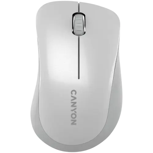 Безжична мишка CANYON MW-11 2.4 GHz Wireless mouse with 3 buttons DPI 1200 Battery:AAA*2pcs pearl white grey67*109*38mm