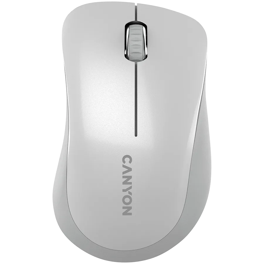 Безжична мишка CANYON MW-11 2.4 GHz Wireless mouse with 3 buttons DPI 1200 Battery:AAA*2pcs pearl white grey67*109*38mm
