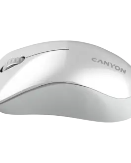 Alternative view of Безжична мишка CANYON MW-11, 2.4 GHz Wireless mouse ,with 3 buttons, DPI 1200, Battery:AAA*2pcs ,pearl white grey67*109*38mm 0.063kg