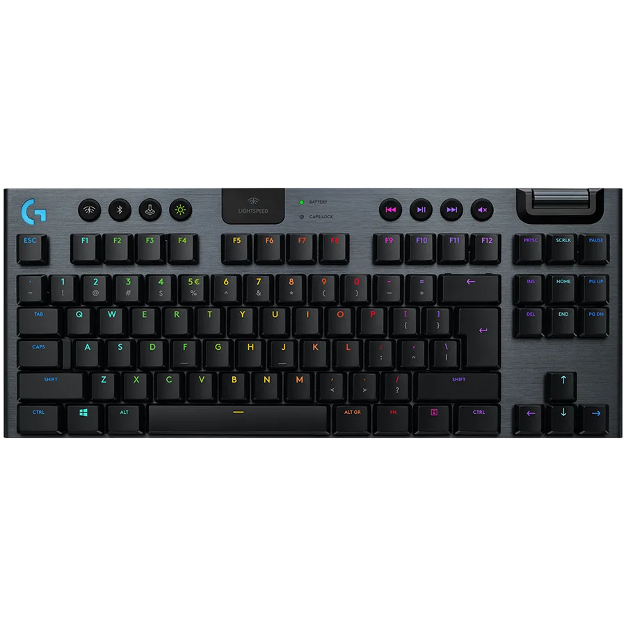 Геймърска клавиатура LOGITECH G915 X LIGHTSPEED Wireless Gaming Keyboard - BLACK - US INTL - 2.4GHZ/BT - EMEA28i-935 -