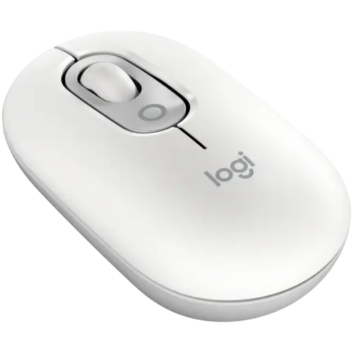Alternative view of Мишка за компютър LOGITECH POP Mouse with emoji - OFF-WHITE - BT - EMEA28i-935 - FY25,TERRA