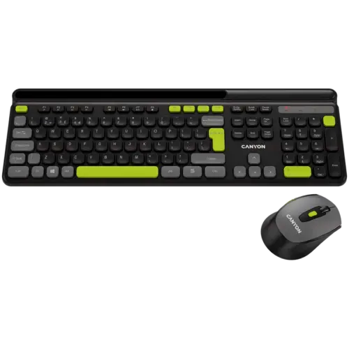 Alternative view of Клавиатура CANYON HSET-W5 EN Keyboard+Mouse AAA+AA Wireless Black