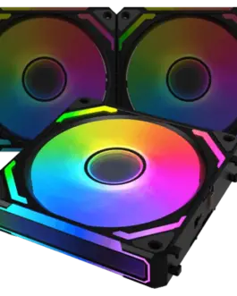 Вентилатор Starlink Ultra EN40412 3PCS Black Easy Clip On & Smart Link FanARGB & PWM CableGalaxy II Fan Control Box & Re