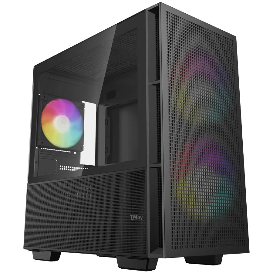 Кутия за компютър DeepCool CH360 Mini Tower Mini-ITX/Micro-ATX 1x USB3.0 1x Audio 1x Type-C Pre-Installed 2x140mm ARGB F