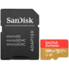 Карта памет SanDisk Extreme microSDXC 128GB + SD Adapter + 1 year RescuePRO Deluxe up to 190MB/s & 90MB/s Read/Write spe