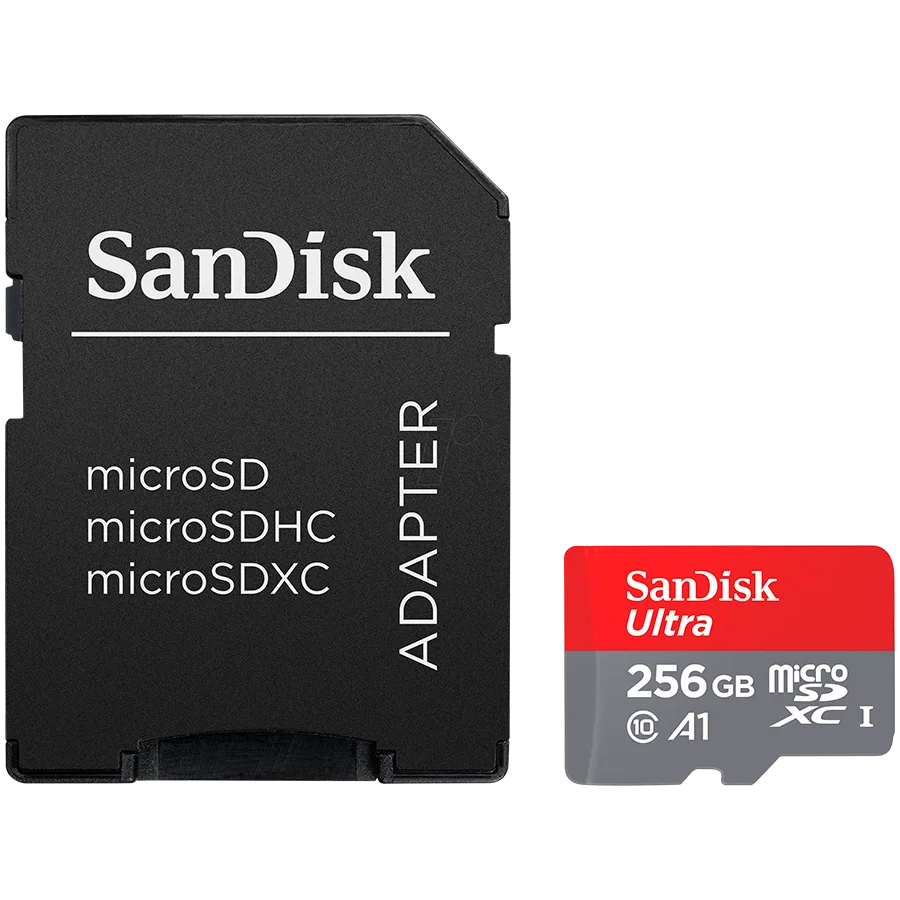 Карта памет SanDisk Ultra microSDXC 256GB + SD Adapter 150MB/s A1 Class 10 UHS-I