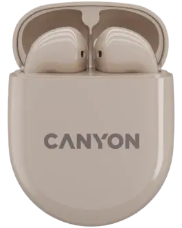 Bluetooth слушалки CANYON headset TWS-6 Beige