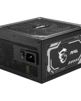 Alternative view of Захранване за компютър MSI MAG A1250GL PCIE5 Power Supply 1250W, 80 PLUS Gold, 135 mm Fan Size, Protections: OCP/OVP/OPP/OTP/SCP/UVP, Active PFC Design, Flat Cable Equipment, Dimensions: 150mmx150mmx86mm, 5Y Warranty