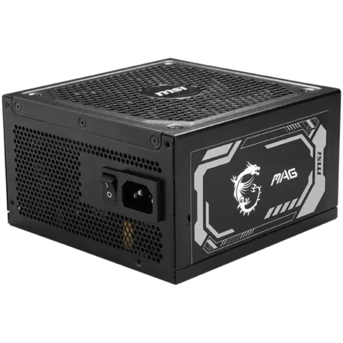 Alternative view of Захранване за компютър MSI MAG A1250GL PCIE5 Power Supply 1250W, 80 PLUS Gold, 135 mm Fan Size, Protections: OCP/OVP/OPP/OTP/SCP/UVP, Active PFC Design, Flat Cable Equipment, Dimensions: 150mmx150mmx86mm, 5Y Warranty